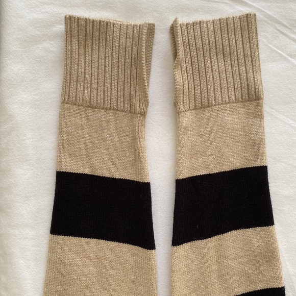 Truth by Republic collegiate stripe pullover crew neck side slits black taupe - Picture 7 of 12